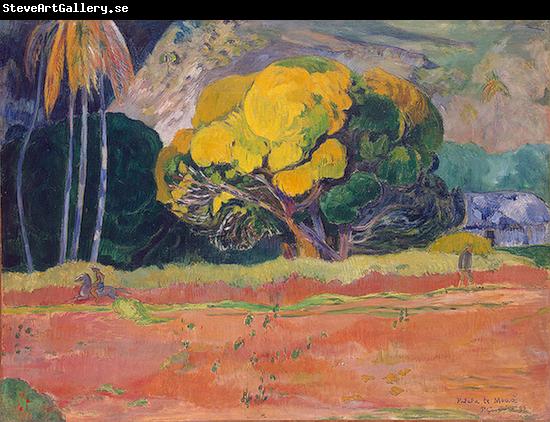 Paul Gauguin At the Foot of a Mountain